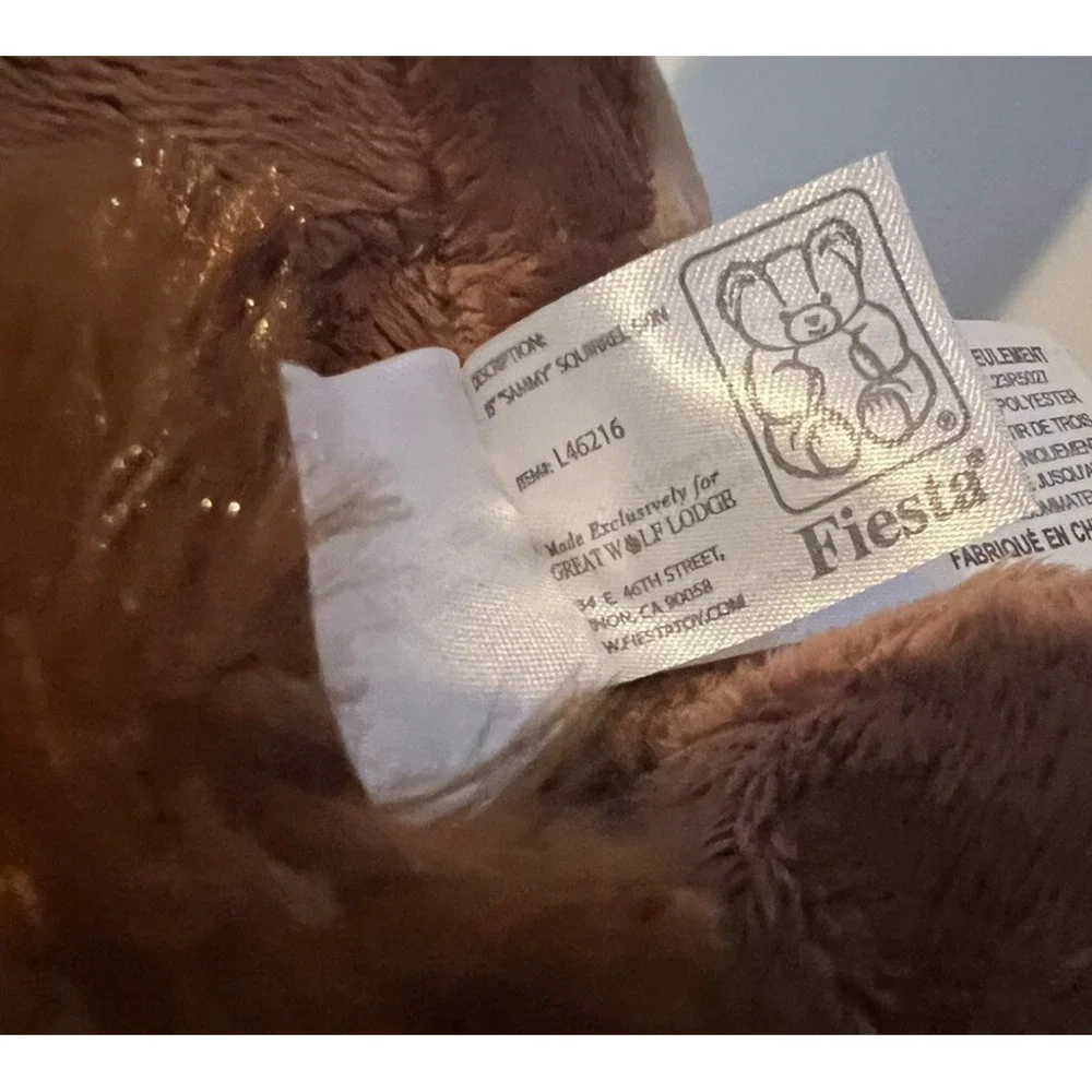 Sammy The Squirrel Plush Stuffed Animal Great Wolf Lodge Brown Fiesta New